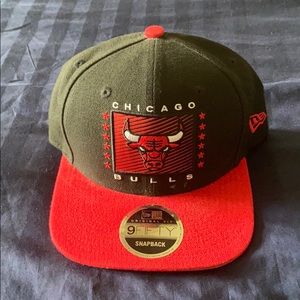 Black and red Chicago bulls hat